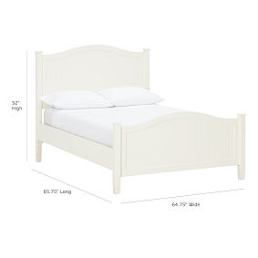 Beadboard Curved Headboard Bed