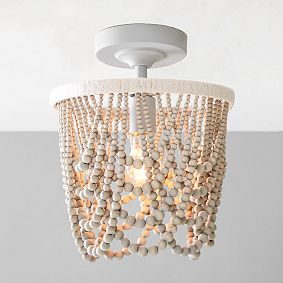 Draped Bead Adjustable Flush Mount