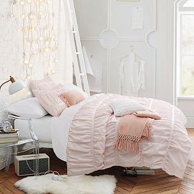 Painterly Stripe Pucker Up Comforter