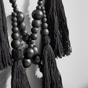 Tassels &amp; Wood Beads Wall Hanging
