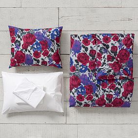 Watercolor Floral Duvet Bedding Set with Duvet Cover, Duvet Insert, Sham, Sheet Set + Pillow Inserts