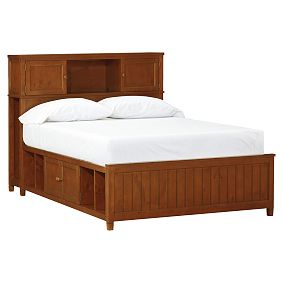 Beadboard Storage Bed, Chestnut
