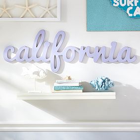 California Wood Word Decor