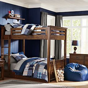 Large Denim Enzyme-Washed Beanbag