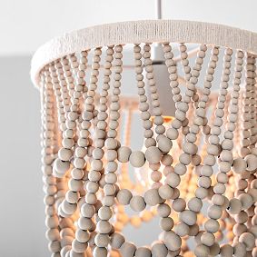 Draped Bead Adjustable Flush Mount