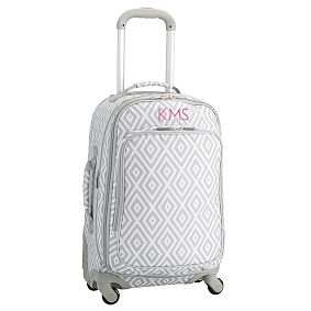 Jet Set Gray Preppy Diamond Carry-On Spinner