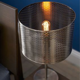 Perforated Shade Table Lamp with USB