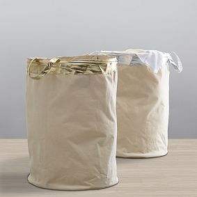 Store-It Canvas Floor Standing Catchall, Natural Colorblock