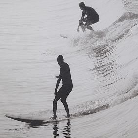 Black and White Canvas Surf Tapestry