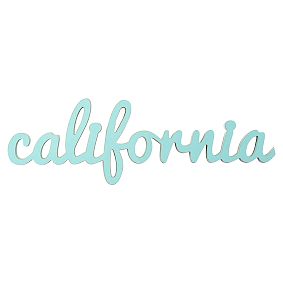 California Wood Word Decor