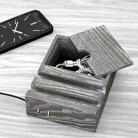 Classic Wooden Bedside Tech Stand