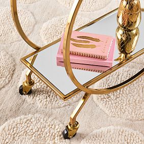 Gold Round Beauty Cart