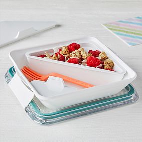 Black &amp; Blum Olive/Coral Lunch Box