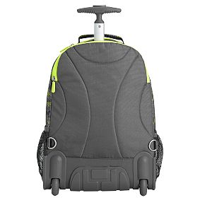 Gear-Up Dot Camo Gray Neon Rolling Backpack