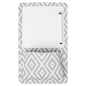 Gear-Up Gray Preppy Diamond Locker Dry-Erase Pocket