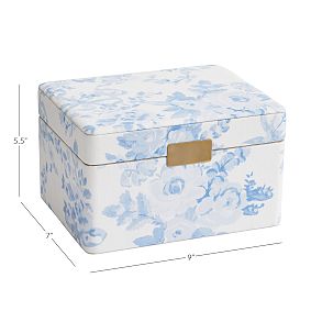 LoveShackFancy Blue Floral Jewelry Box