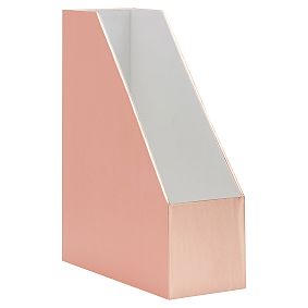 Paper Desk Accessories, Set of 3, Rose Gold Metallic