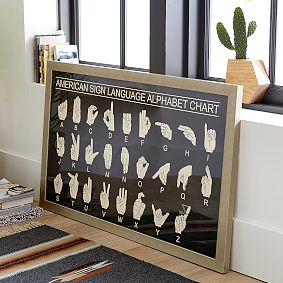 American Sign Language Alphabet Framed Art