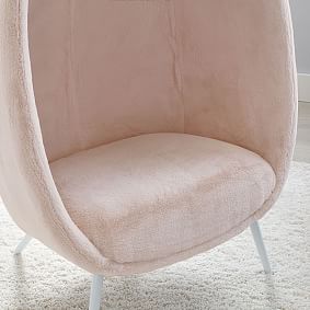 Faux Fur Blush Cave Chair