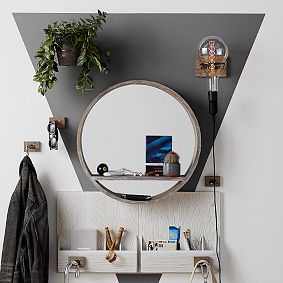 Wood Mirror Shelf