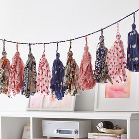 Fabric Tassels Garland