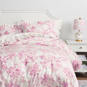 Open Box: LoveShackFancy Damask Ruffle Duvet Cover