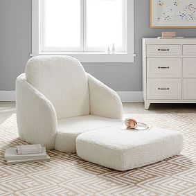 Sherpa Ivory Nico Convertible Lounge Chair