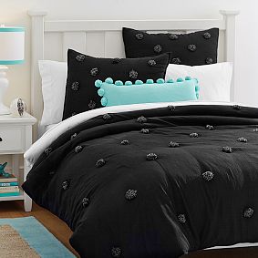 Crinkle Puff Quilt, Black