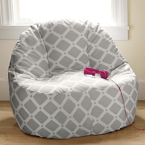 Gray Trellis Leanback Lounger