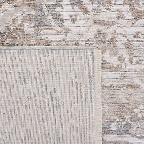 Grey/Beige Teardrop Flowers Rug