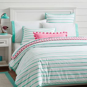 Market Stripe Comforter, Pool