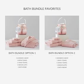 Ombre Blush Recycled Classic Shower Caddy Bath Bundle