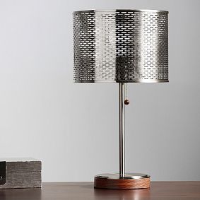 Perforated Shade Table Lamp with USB