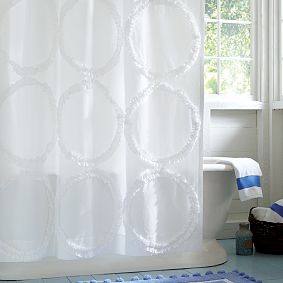 Ruffle Rings Shower Curtain