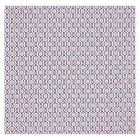 Trellis Twist Duvet Cover + Sham, Bright Pink/Royal Navy
