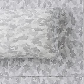 Essential Camo Print Jersey Sheet Set