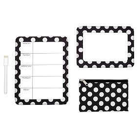 Locker Organizer Bundle, Black Dot