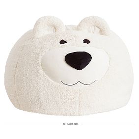 Large Bear Critter Faux-Fur Bean Bag Chair
