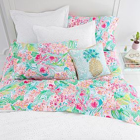 Lilly Pulitzer Ocean Eyelet Duvet Cover