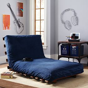 Navy Corduroy Futon