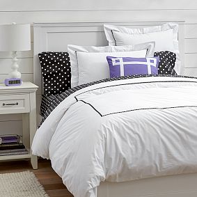 Pop Dot Duvet Cover &amp; Sham, Black