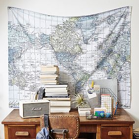 World Atlas Map Mural