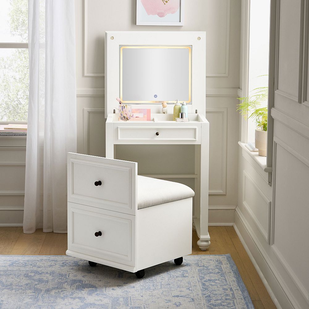 Chelsea Flip-Top Vanity &amp; Storage Seat Set (25.5&quot;)