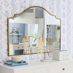 Gold Double-Wide Arch Mirror (44&quot;x33&quot;)