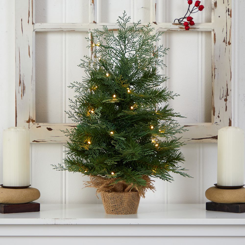 Christmas Tree with Burlap Base (2 Ft.)