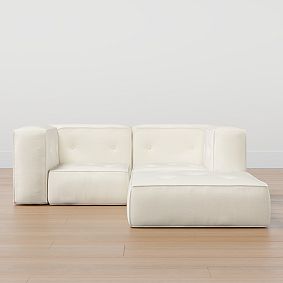 Piped Cushy Loveseat and Ottoman Set (65&quot;)