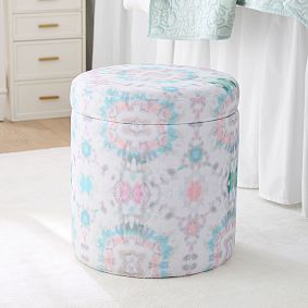 Kendra Scott Round Storage Ottoman