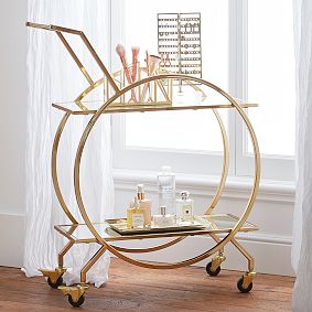 Gold Round Beauty Cart