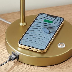 Taylor Wireless Charging Task Lamp with USB (21")