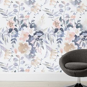 Watercolor Floral Peel &amp; Stick Wallpaper